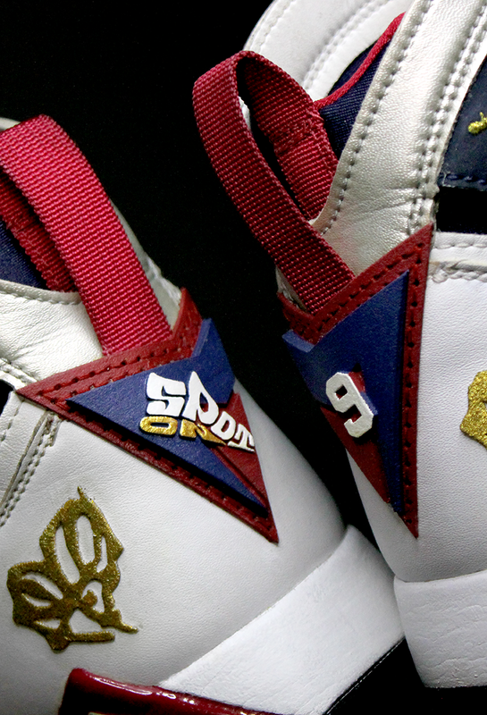 Custom top jordan 7s